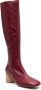 Forte 75mm knee-high leather boots Red - Thumbnail 2