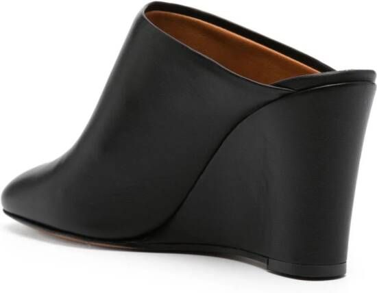 Forte 85mm round-toe leather mules Black