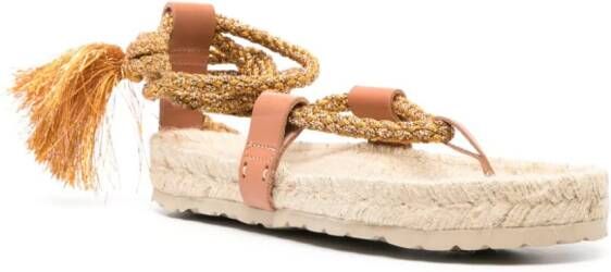 Forte lurex flat sandals Gold