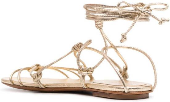 Forte multi-strap open-toe sandals Gold