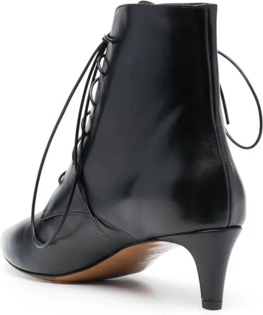 Forte panelled 50mm lace-up ankle boots Black