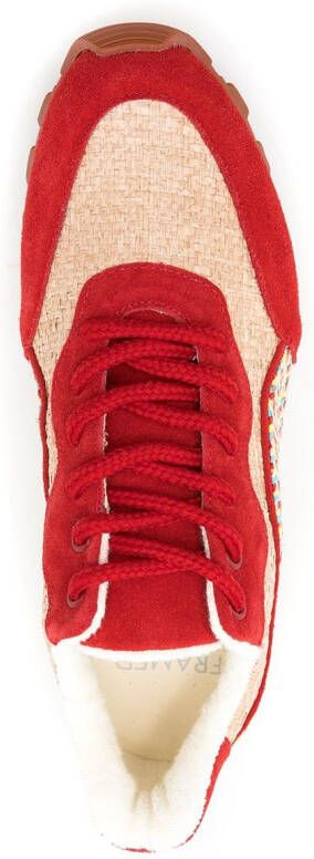 Framed Yin Yang Palha low-top sneakers Red