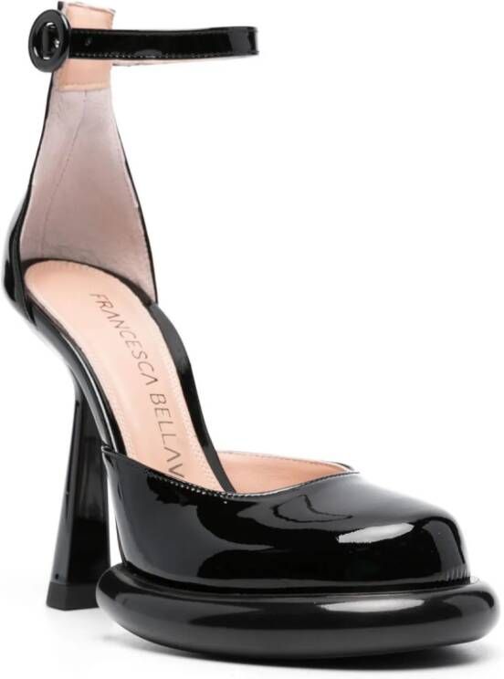 Francesca Bellavita Kelly 125mm patent leather pumps Black