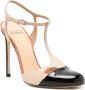 Francesco Russo 105mm contrasting-toecap pumps Black - Thumbnail 2
