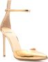 Francesco Russo 105mm metallic-effect leather pumps Gold - Thumbnail 2