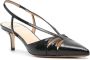 Francesco Russo 55mm snakeskin-effect leather pumps Black - Thumbnail 2