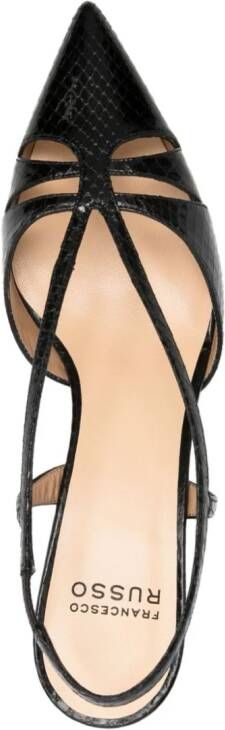 Francesco Russo 55mm snakeskin-effect leather pumps Black