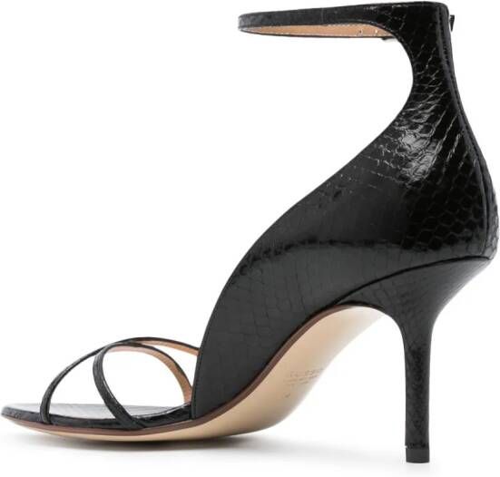 Francesco Russo 80mm leather sandals Black