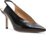 Francesco Russo 80mm pointed-toe slingback pumps Black - Thumbnail 2