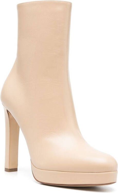 Francesco Russo leather ankle boots Neutrals