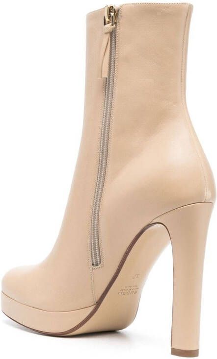 Francesco Russo leather ankle boots Neutrals