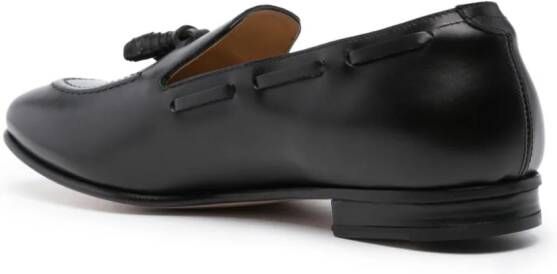 Francesco Russo tassel-detail leather loafers Black