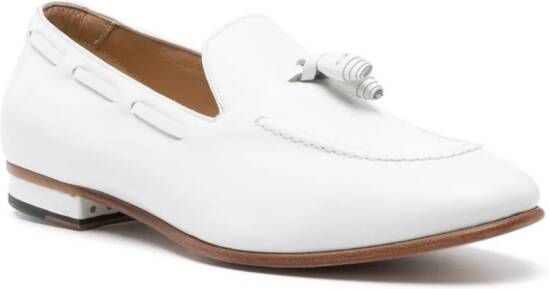 Francesco Russo tassel-detail leather loafers White