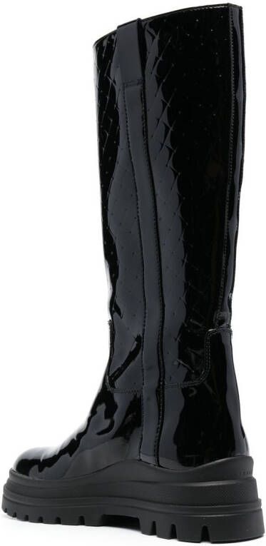 Fratelli Rossetti high-shine finish knee-length boots Black