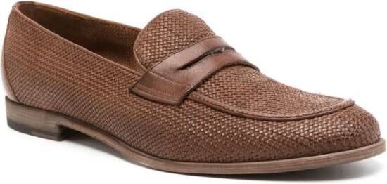 Fratelli Rossetti interwoven leather loafers Brown