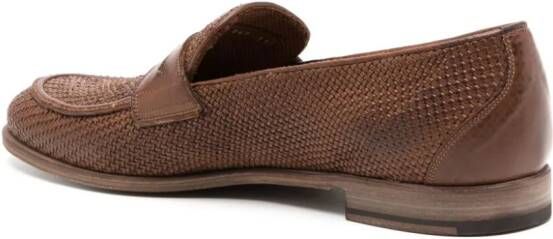 Fratelli Rossetti interwoven leather loafers Brown