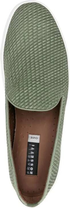 Fratelli Rossetti interwoven leather slippers Green
