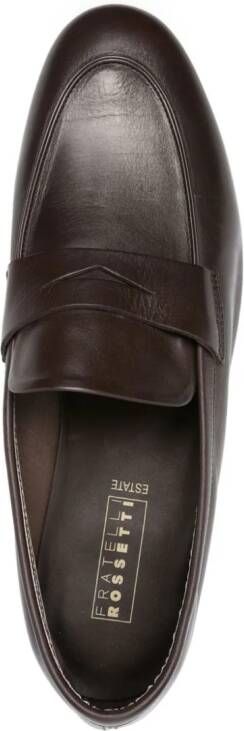 Fratelli Rossetti penny-slot leather loafers Brown
