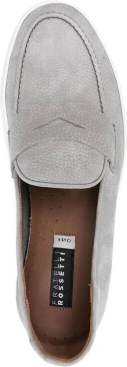 Fratelli Rossetti penny-slot leather loafers Grey
