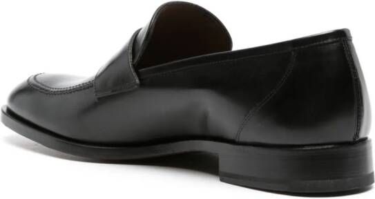Fratelli Rossetti penny-slot polished leather loafers Black