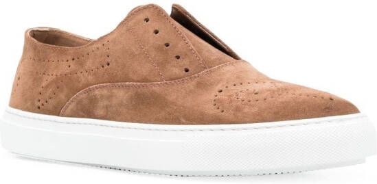 Fratelli Rossetti punch-hole slip-on sneakers Brown