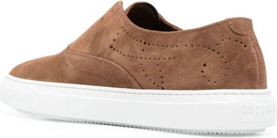 Fratelli Rossetti punch-hole slip-on sneakers Brown