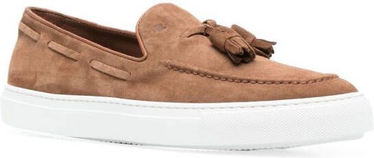 Fratelli Rossetti tassel-detail leather boat shoes Brown