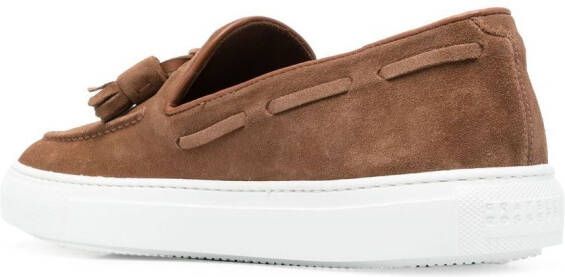 Fratelli Rossetti tassel-detail leather boat shoes Brown