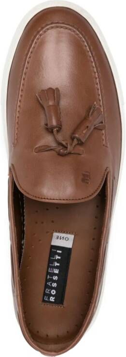 Fratelli Rossetti tassel-detail leather loafers Brown