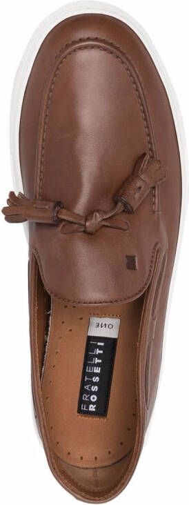 Fratelli Rossetti tassel-detail leather loafers Brown