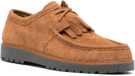 Fred Perry tassel-detailed suede loafers Brown