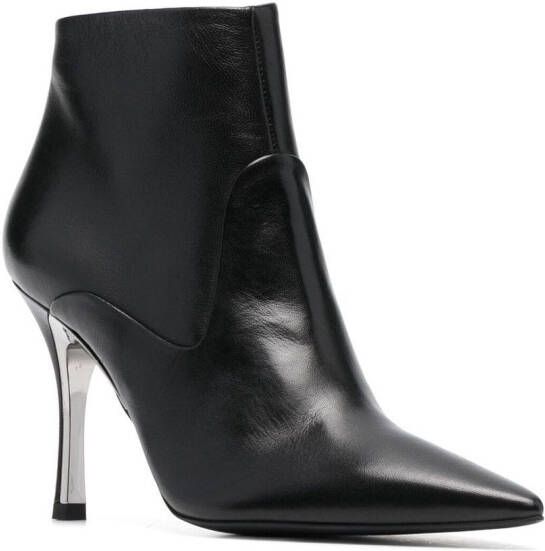 Furla 100mm leather ankle boots Black