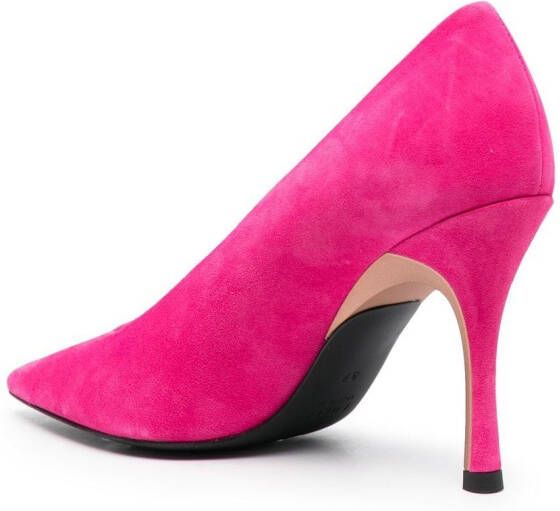 Furla 100mm suede stiletto pumps Pink