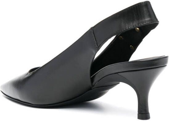 Furla 65mm leather slingback pumps Black