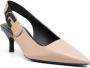 Furla 65mm leather slingback pumps Brown - Thumbnail 2