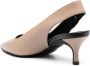 Furla 65mm leather slingback pumps Brown - Thumbnail 3