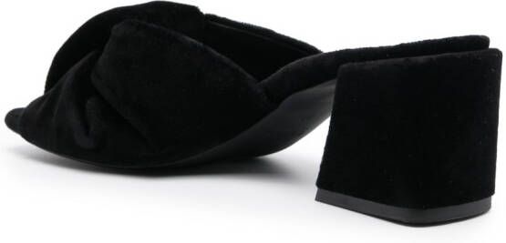 Furla 70mm twist-detail leather mules Black