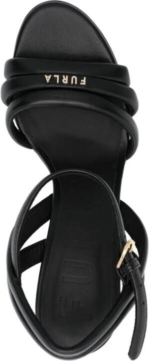 Furla 95mm logo-lettering sandals Black