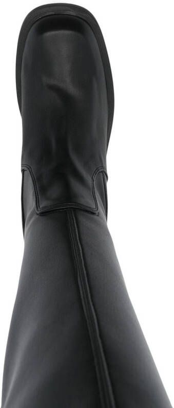 Furla Attitude leather thigh-high boots Black