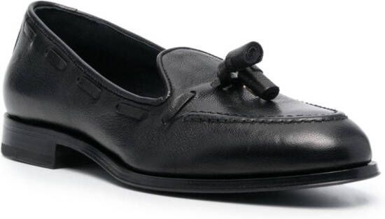 Furla Heritage leather loafers Black