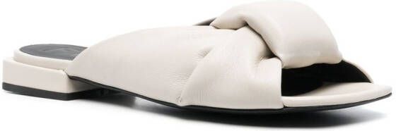 Furla knot-detail leather sandals Neutrals