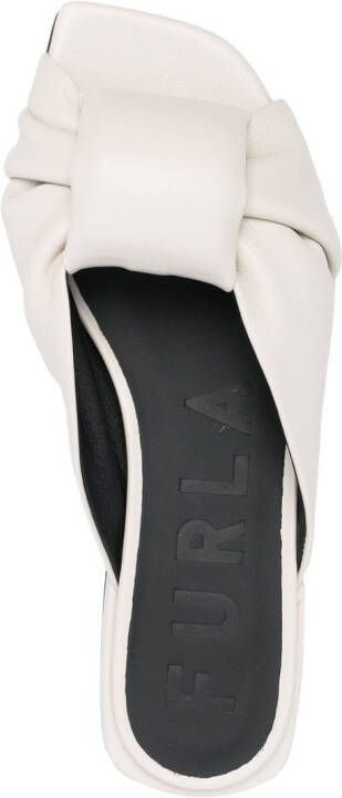 Furla knot-detail leather sandals Neutrals