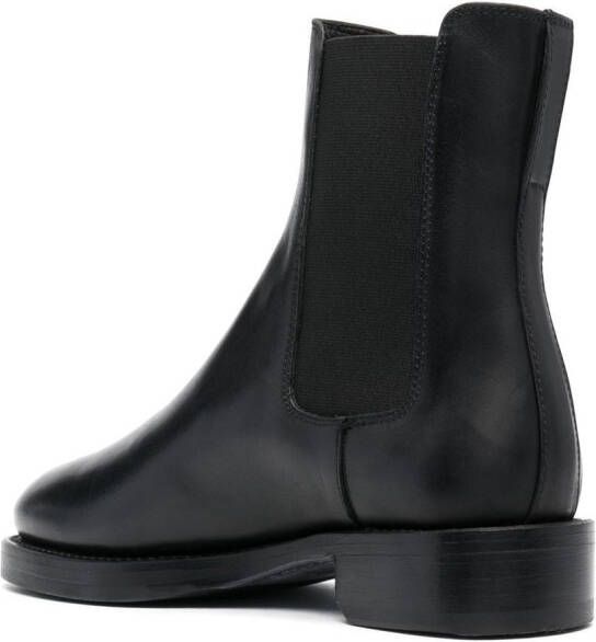 Furla leather ankle boots Black