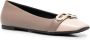 Furla logo-plaque detail ballerina shoes Neutrals - Thumbnail 2