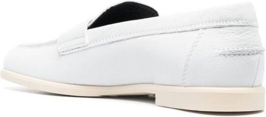 Furla logo-plaque detail loafers White