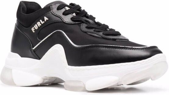 Furla logo-print chunky sneakers Black