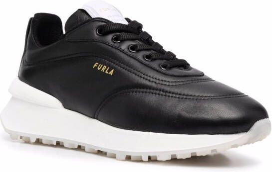 Furla low-top lace-up sneakers Black