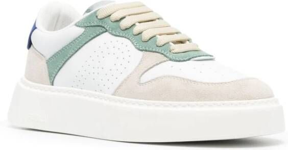 Furla panelled leather chunky sneakers White