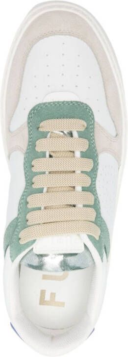 Furla panelled leather chunky sneakers White