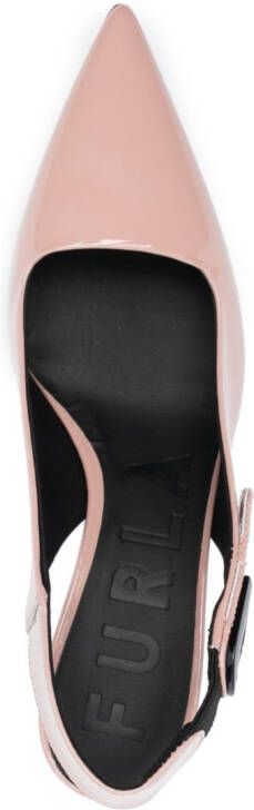 Furla patent-leather slingback pumps Pink